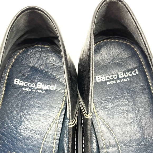 Bacco Bucci Black Leather Italian Loafers 9 main image 8